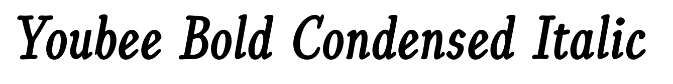 Youbee Bold Condensed Italic